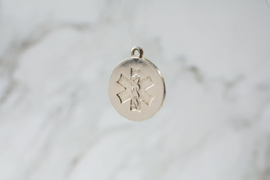 Sterling Silver  Silver  Medical  charm