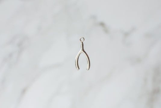 Wishbone Charm - Sterling Silver