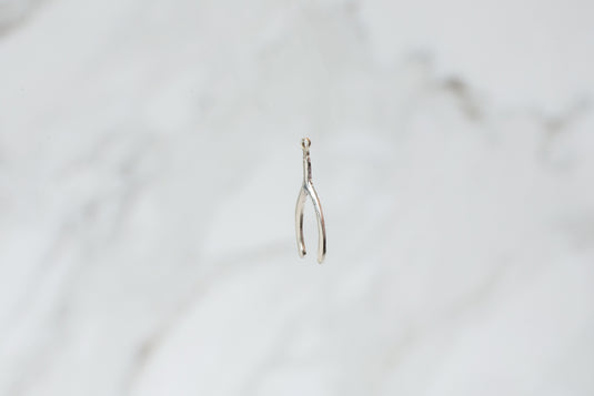 Wishbone Charm - Sterling Silver