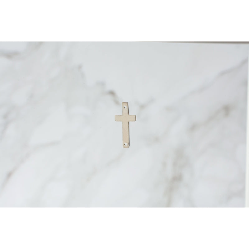 Load image into Gallery viewer, Cross Charm with 2 Holes- Sterling Silver
