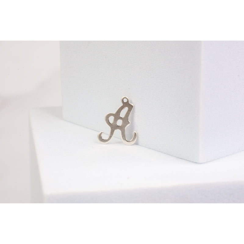 Load image into Gallery viewer, Sterling Silver  Letter  Cursive  charm
