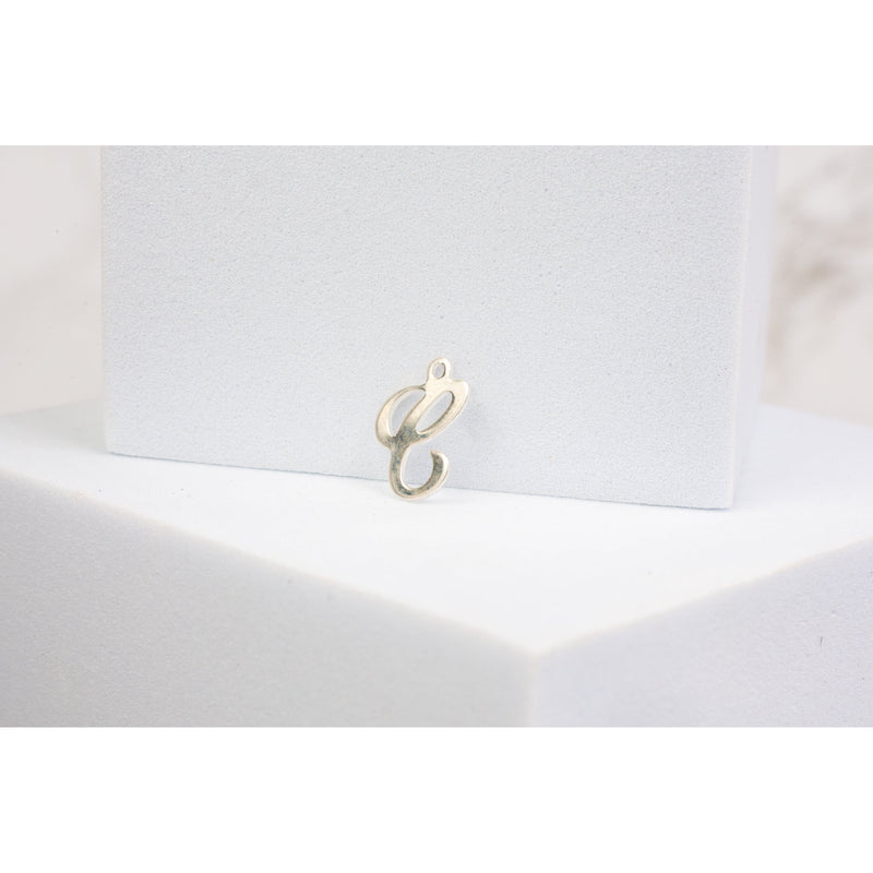 Load image into Gallery viewer, Sterling Silver  Letter  Cursive  charm
