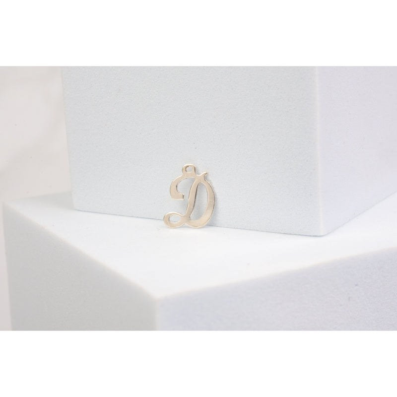 Load image into Gallery viewer, Sterling Silver  Letter  Cursive  charm
