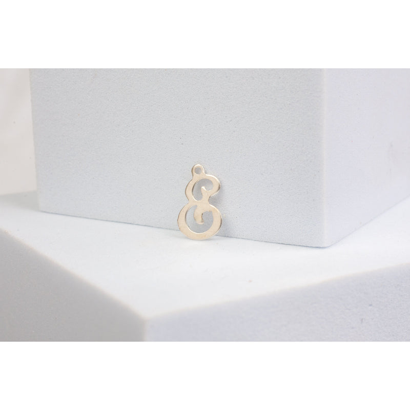 Load image into Gallery viewer, Sterling Silver  Letter  Cursive  charm
