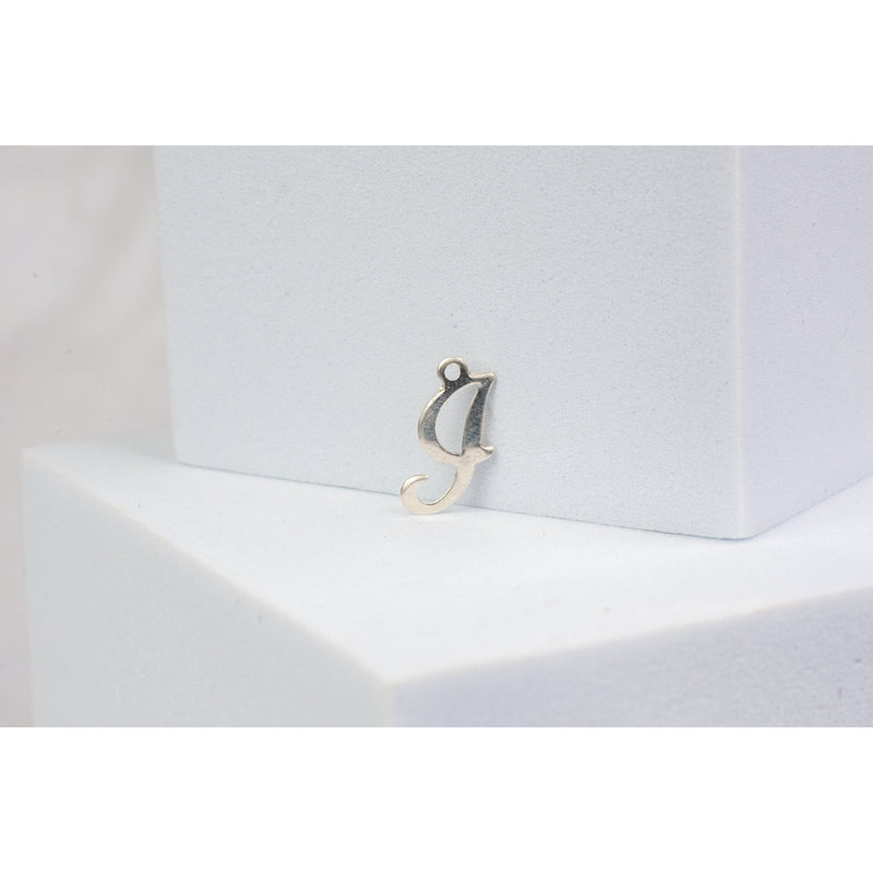 Load image into Gallery viewer, Sterling Silver  Letter  Cursive  charm
