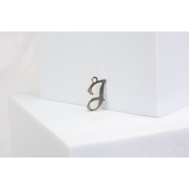 Load image into Gallery viewer, Sterling Silver  Letter  Cursive  charm
