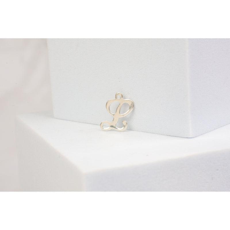 Load image into Gallery viewer, Sterling Silver  Letter  Cursive  charm
