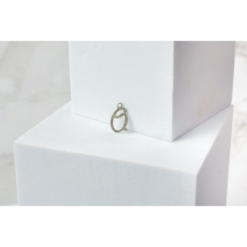 Load image into Gallery viewer, Cursive Script Style Letter Charm - Sterling Silver
