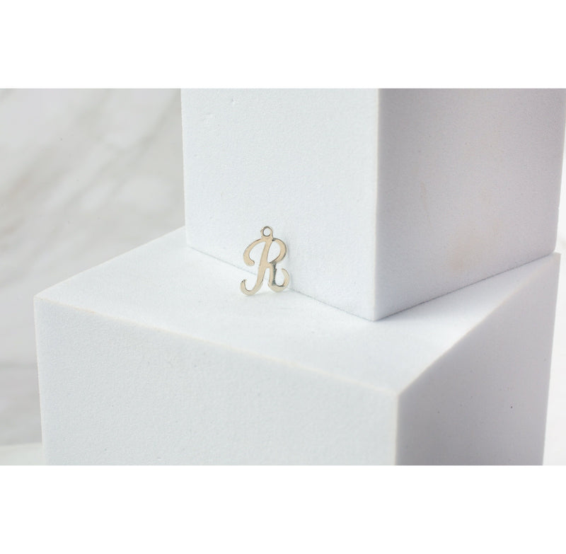 Load image into Gallery viewer, Sterling Silver  Letter  Cursive  charm
