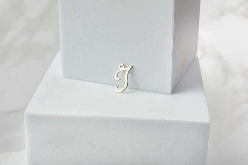 Load image into Gallery viewer, Sterling Silver  Letter  Cursive  charm
