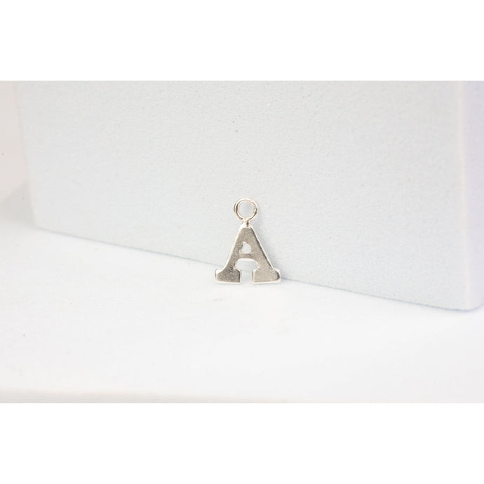 Sterling Silver  Letter  charm block style permanent jewelry supplies
