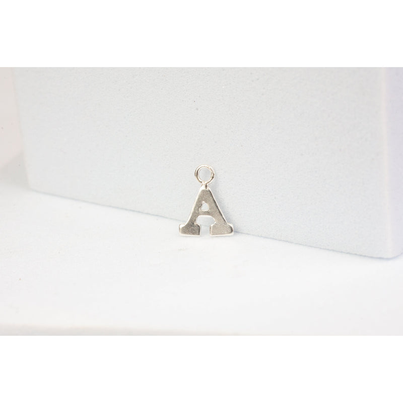 Load image into Gallery viewer, Sterling Silver  Letter  charm block style permanent jewelry supplies
