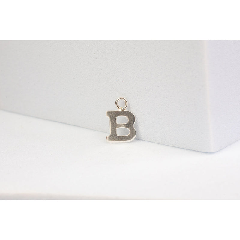 Load image into Gallery viewer, Sterling Silver  Letter  charm block style permanent jewelry supplies
