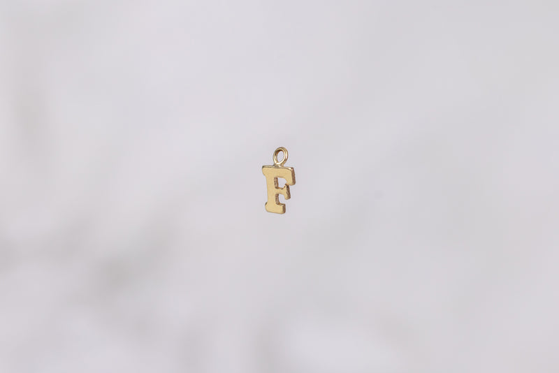 Load image into Gallery viewer, Sterling Silver White Block Style Letter Charm - F
