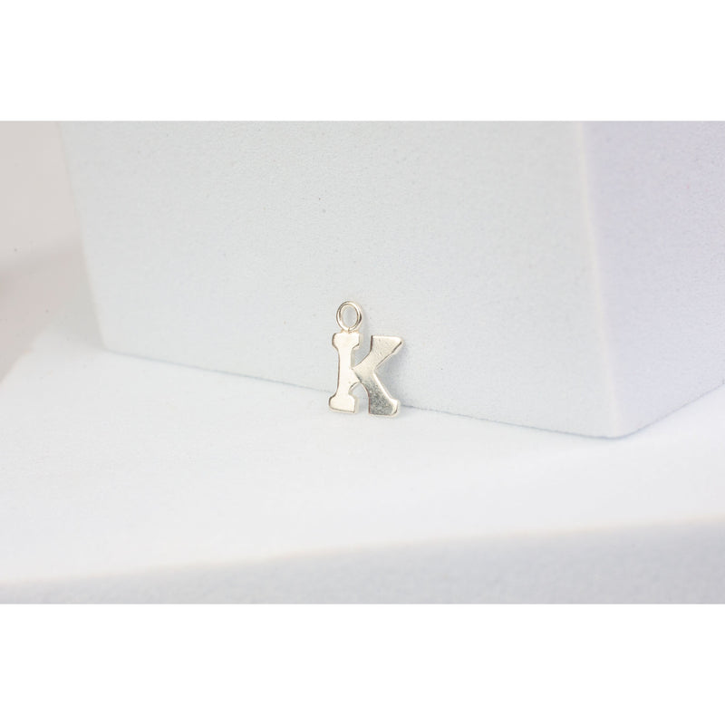 Load image into Gallery viewer, Sterling Silver  Letter  charm block style permanent jewelry supplies
