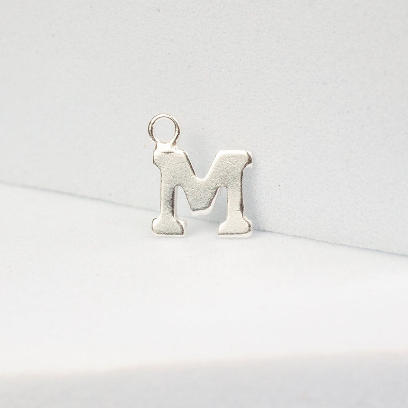 Load image into Gallery viewer, Sterling Silver  Letter  charm block style permanent jewelry supplies 
