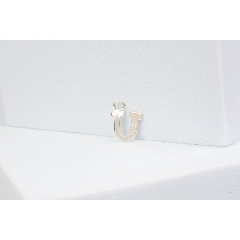 Load image into Gallery viewer, Sterling Silver  Letter  charm block style permanent jewelry supplies 
