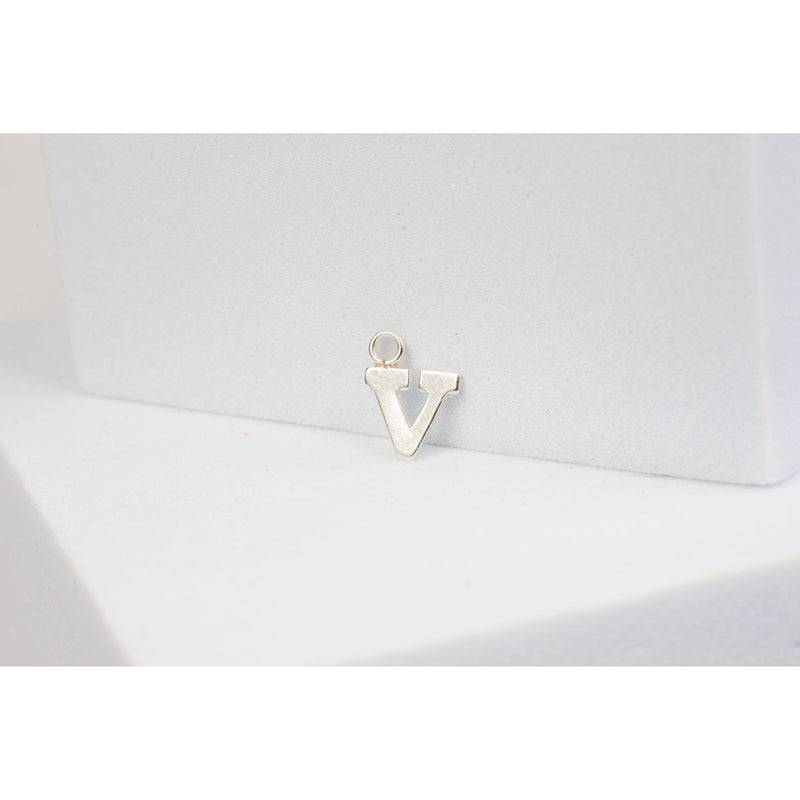 Load image into Gallery viewer, Sterling Silver  Letter  charm block style permanent jewelry supplies 
