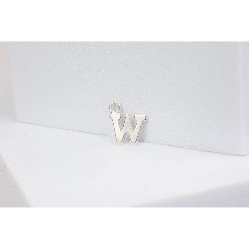 Load image into Gallery viewer, Block Style Letter Charm - Sterling Silver
