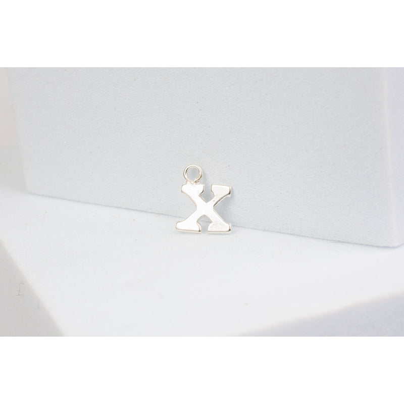 Load image into Gallery viewer, Sterling Silver  Letter  charm block style permanent jewelry supplies 
