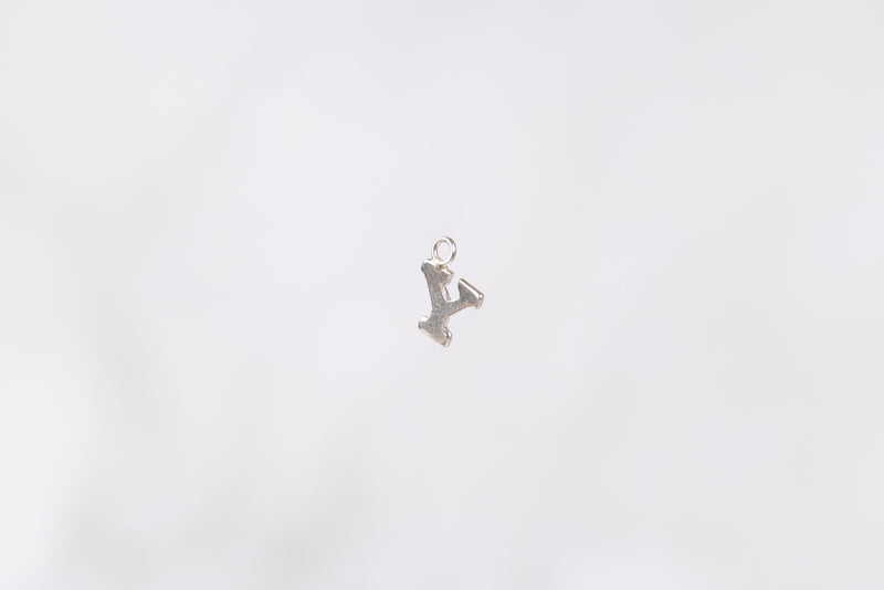 Load image into Gallery viewer, Sterling Silver White Block Style Letter Charm - Y
