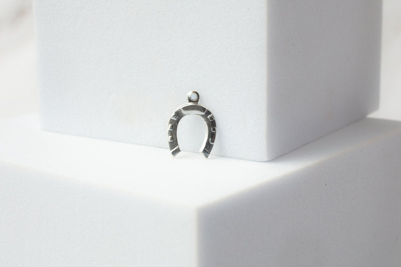 Load image into Gallery viewer, Horseshoe Charm - Sterling Silver
