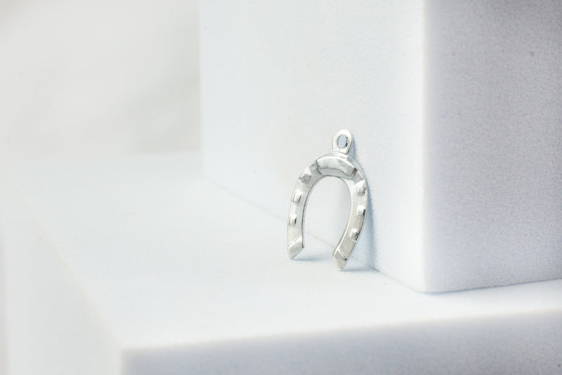 Load image into Gallery viewer, Horseshoe Charm - Sterling Silver
