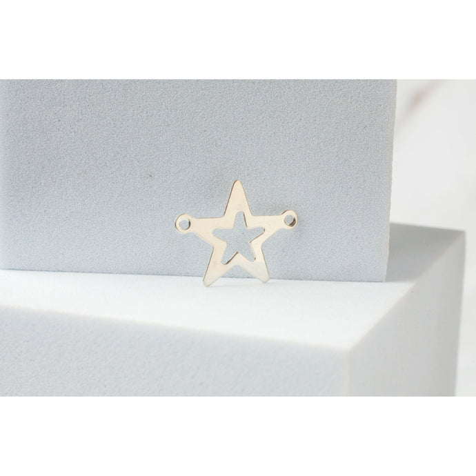 Sterling Silver  star  Silver  outline star  charm