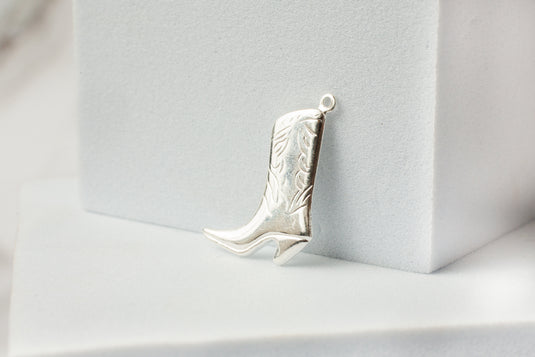 Cowboy Boot Charm - Sterling Silver