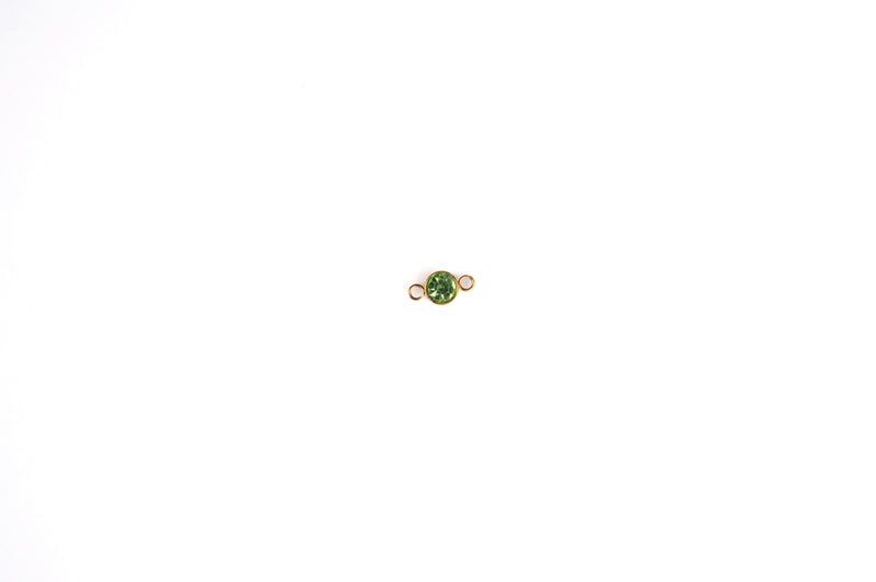 Load image into Gallery viewer, 3mm 18K Gold PVD Stainless Steel Birthstone Connector
