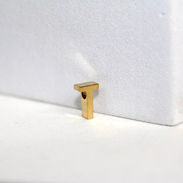 Simple Letter Charm - 14K Gold Filled (Yellow)
