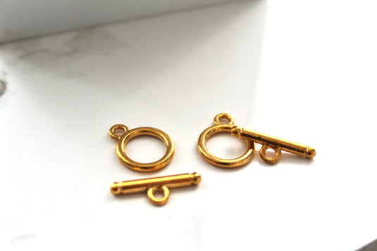 Gold Thick Toggle Clasp - Gold Plated