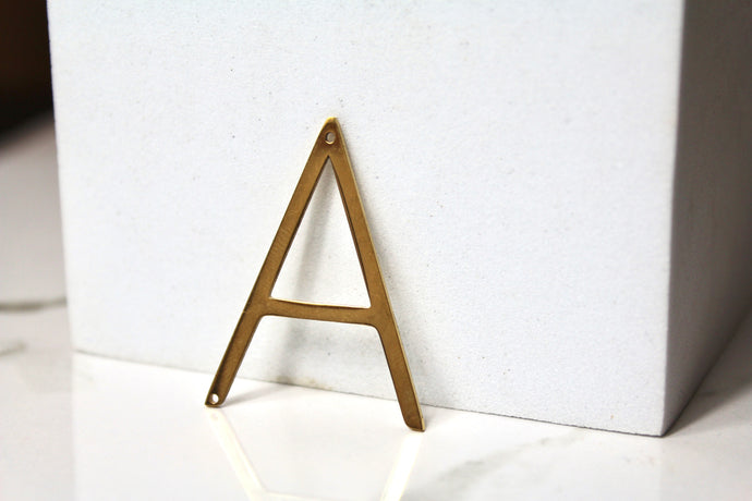 Large Letter Charms - Gold Plated