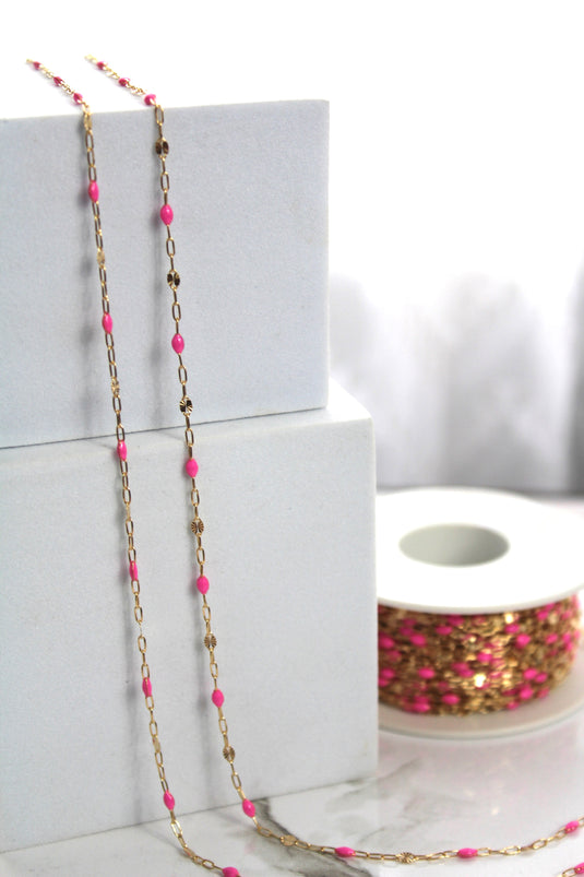 Candy - 14K Gold Filled Enamel (Pink)