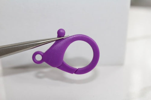 Purple Oversized Lobster Clasp - Plastic