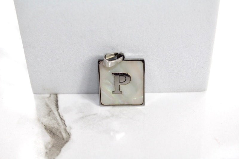 Load image into Gallery viewer, Marble Letter Frame Charms - Silver Plated
