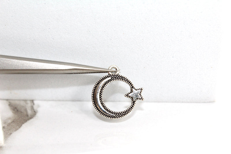 Load image into Gallery viewer, Moon Toggle Clasp - Silver Plated
