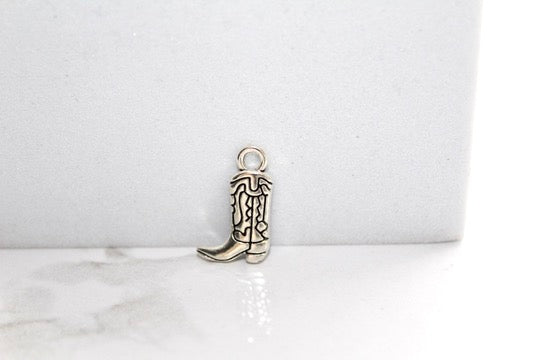 Cowboy Boot Charm - Silver Plated