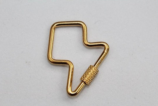 Lightning Screw Carabiner - Gold Plated