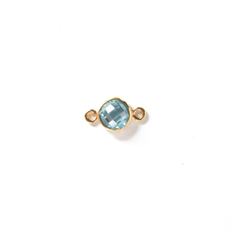 Cargue la imagen en el visor de la galería, 4mm CZ Birthstone Connecters - 14K Gold Filled
