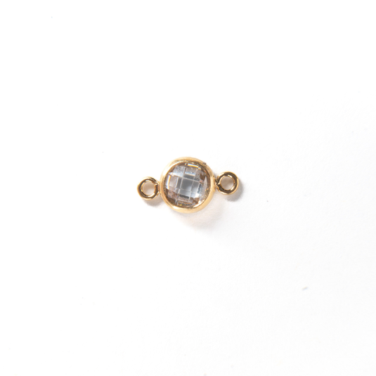 4mm CZ Birthstone Connecters - 14K Gold Filled