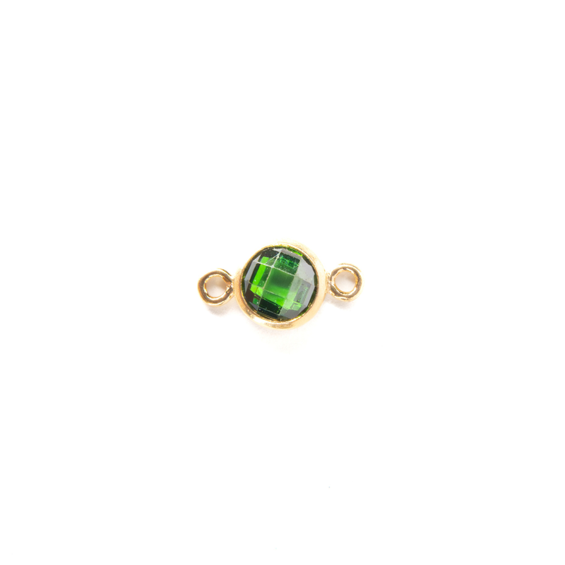 Cargue la imagen en el visor de la galería, 4mm CZ Birthstone Connecters - 14K Gold Filled
