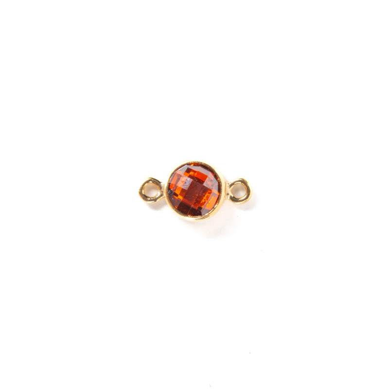 Cargue la imagen en el visor de la galería, 4mm CZ Birthstone Connecters - 14K Gold Filled
