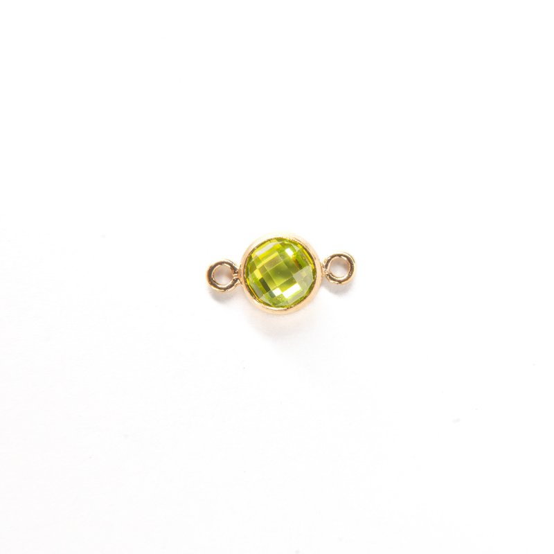 Cargue la imagen en el visor de la galería, 4mm CZ Birthstone Connecters - 14K Gold Filled
