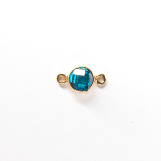 4mm CZ Birthstone Connecters - 14K Gold Filled