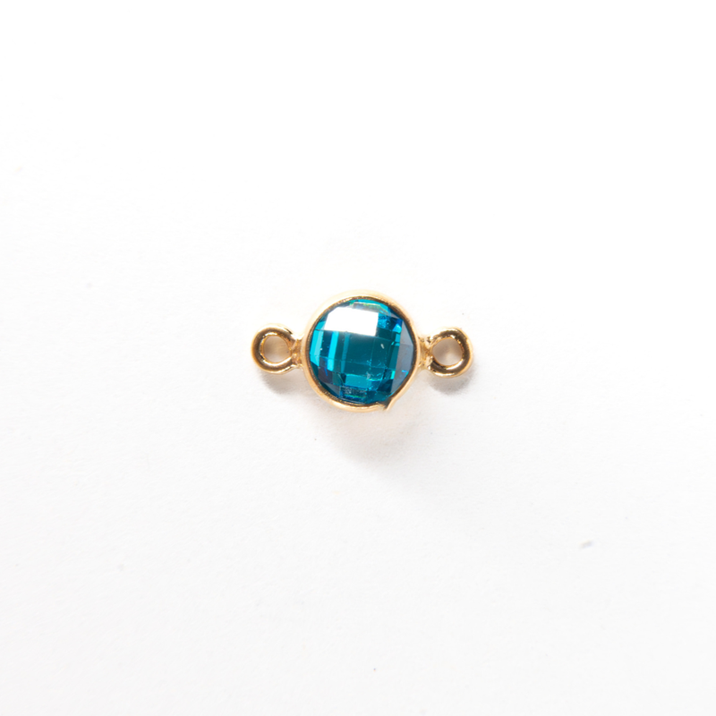 Cargue la imagen en el visor de la galería, 3mm CZ Birthstone Connecters - 14K Gold Filled
