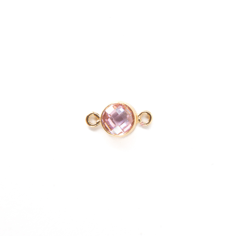 Cargue la imagen en el visor de la galería, 4mm CZ Birthstone Connecters - 14K Gold Filled
