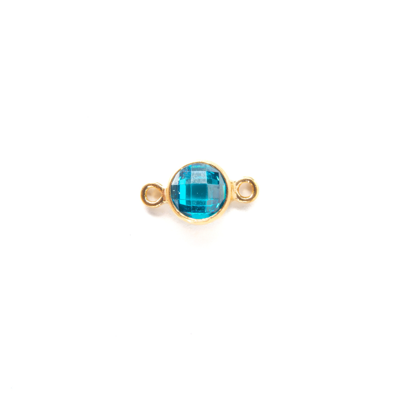 Cargue la imagen en el visor de la galería, 4mm CZ Birthstone Connecters - 14K Gold Filled
