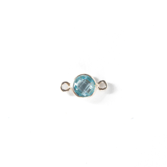 3mm CZ Birthstone Connecters - Sterling Silver