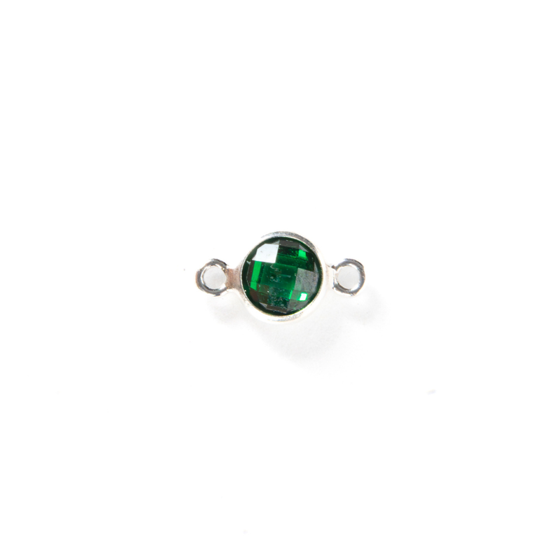 Load image into Gallery viewer, 3mm CZ Birthstone Connecters - Sterling Silver

